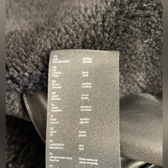 Black Reversible Hooded Leather/Shearling Coat from Maje - Picture 10 of 13